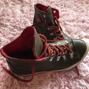 Leather high top chuck converse